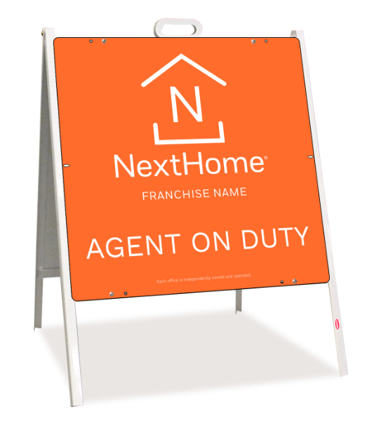 Agent on Duty A-Frame and Sign Panel Unit, 24h x 24w, PVC